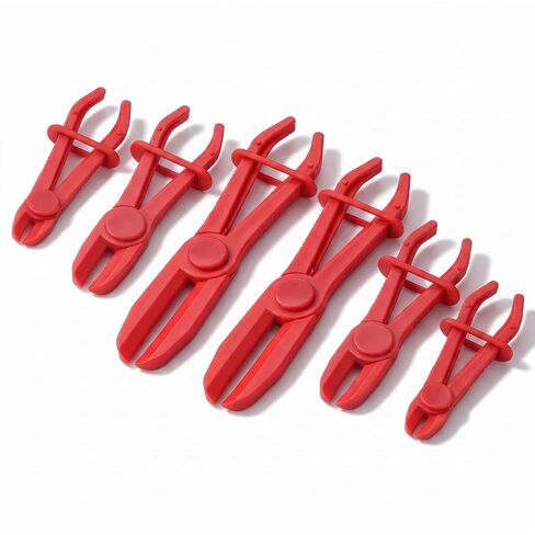 6 PCS Hose Pinch Off Pliers Line Clamp Pliers Set, Non-Marring Fuel Line Clamp Pliers for Automotive Flexible Hoses, Gas Lines, Brake, Fuel Lines, Coolant & Radiator in Kuwait