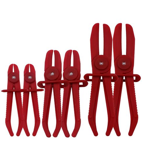 6 PCS Hose Pinch Off Pliers Line Clamp Pliers Set, Non-Marring Fuel Line Clamp Pliers for Automotive Flexible Hoses, Gas Lines, Brake, Fuel Lines, Coolant & Radiator in Kuwait