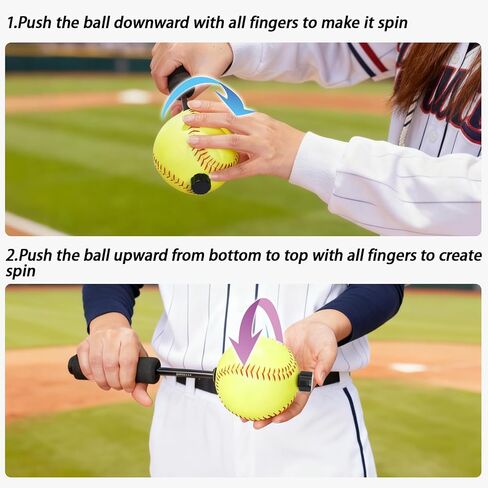 Softball Pitching Tools - 12 Inch Finger Strength & Spin Control Practice Softball Pitching Trainer, Portable Training Aid for Fastpitch & Slowpitch Players in Saudi Arabia