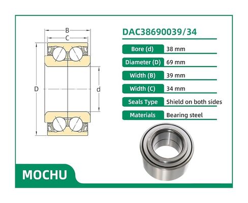 DAC38690039/34 38X69X39X34 DAC3869W-3CS84 90369-38023 90369-W0001 1610911480 31062 81931062 محمل محور العجلة الأمامية in Kuwait