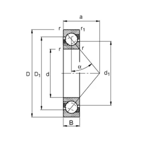 1pcs 7206 7206ACD/P4A 30X62X16 Contact Bearings Spindle in Kuwait