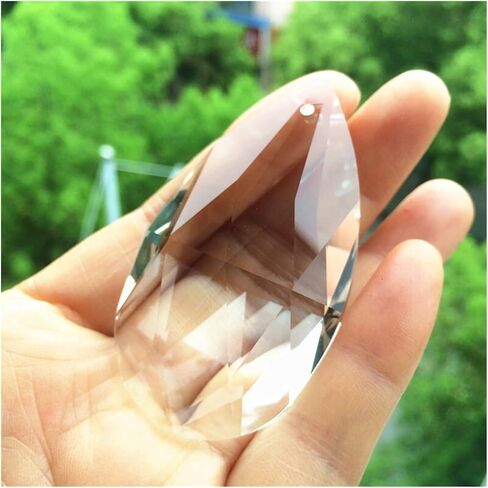 Top Quality 10pcs/lot 50mm Clear K9 Glass Crystal Prisms Pendants Chandeliers Parts Lustres Rainbow Lamp Lighting Hang Drops in Kuwait