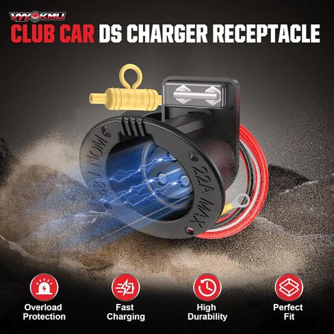 48Volt Golf Cart Club Car DS DC شاحن وعاء مع الصمامات لنادي السيارات DS 1995-UP، نادي السيارات جولف عربة شحن ميناء OEM # 101802101 1018021-01 101846801، وعاء الشاحن ومجموعة الصمامات in Kuwait