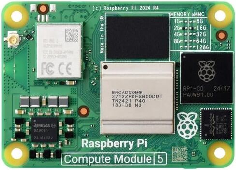 Raspbery Pi Compute Module Core Board Compute Module 5, with Wireless / 2GB RAM / 64GB eMMC Flash (CM5102064) in Kuwait