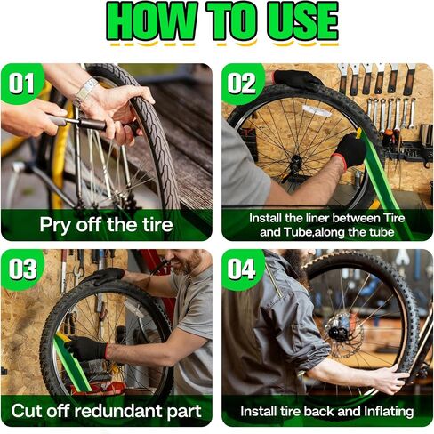 2Pcs Bike Tire Liner TPU BicycleTube Protection Punctures Compatible Bike Tire Tube Guard No Adhesive with 12" 16" 18" 20" 24" 26" 27.5" 29" in Kuwait