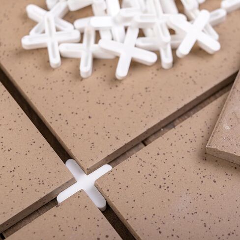 uxcell 500Pcs Wall Floor Tile Plastic T Shape Spacers Tiling Tools 2.5mm 3/32" Tile Spacers for Ceramic Tile Installation, White in Kuwait
