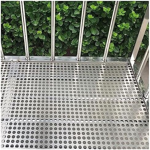 Stainless Steel Perforated Plate,Stainless Steel Perforated Sheet - Durable Metal Sheets for Balcony Protection, Easy to Install, 54x122 cm, Ideal for Ventilation & Safety, Corrosion Resista in Kuwait