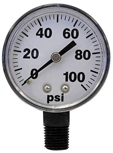 Pressure Gauge, 0 to 100 psi, 2In, 1/4In in Kuwait