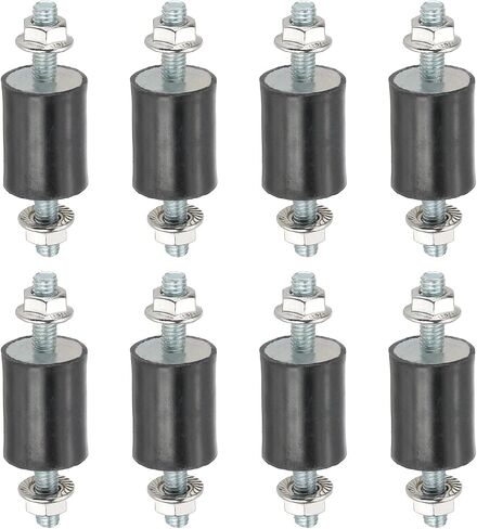 PATIKIL M5 20x20mm حوامل عازلة مطاطية، 8 قطع مطاطية ممتصة للصدمات مضادة للاهتزاز معزولة للتخميد مع صواميل قفل للمحرك وضاغط الهواء والمحركات (ارتفاع 50 مم) in Saudi Arabia