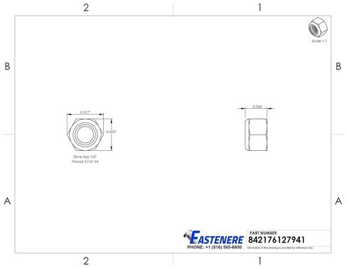 Fastenere Nylon Insert Hex Lock Nuts - 5/16"-18 (250-Pack) Solid Brass Alloy Steel Grade 360, Plain Finish, Corrosion-Resistant, Multi-Use Hardware Nuts - Secure Fastening w/Hex Socket Drive in Kuwait