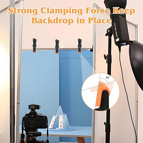 10 PCS Spring Clamps, LongYeah 4.5 Inch Plastic Spring Clips Heavy duty Backdrop Clips for Balloon Arch Photography Woodworking Crafts Tarp Clips Black in Kuwait