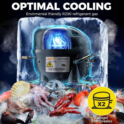 ثلاجة Coolski التجارية ذات درجة الحرارة المزدوجة 3 أبواب منتصبة 72 بوصة ث، 54 قدم مكعب تصل إلى مروحة تبريد تجارية وثلاجة تجميد للمطعم والمطبخ والمرآب وشاحنة الطعام والمدرسة والكنيسة in Kuwait
