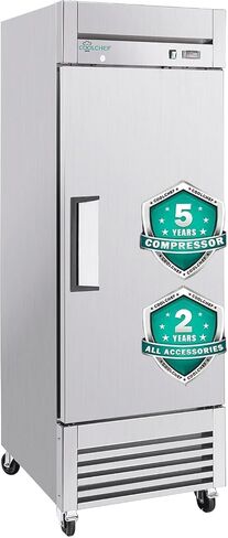 COOLCHEF 23 Cu Ft 27" Commercial Reach-In Freezer, Stainless Steel Single Door Upright, -8 to 0°F, R290, ETL DOE in Kuwait
