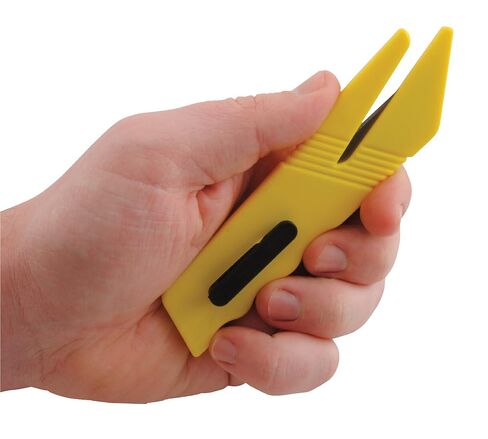 Vestil CUT-D-1 Plastic Double Ended Cutter 5-1/2 In. x 1/4 In. x 1-1/4 In. Yellow in Kuwait