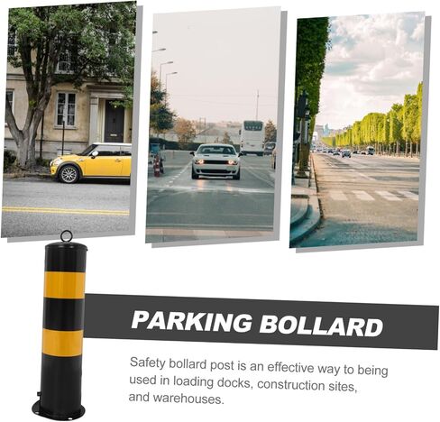 ULTECHNOVO Parking Barrier Security Bollard Traffic Post for Driveways and Construction Areas Height Eye-catching Design for Enhanced Visibility and Safety in Kuwait