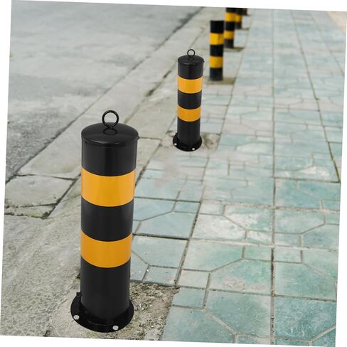 ULTECHNOVO Parking Barrier Security Bollard Traffic Post for Driveways and Construction Areas Height Eye-catching Design for Enhanced Visibility and Safety in Kuwait