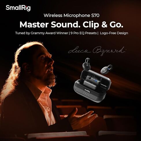 ميكروفون لاسلكي SMALLRIG S70 (2 TX + 2 RX) + طقم حافظة من السيليكون لـ S70 in Kuwait