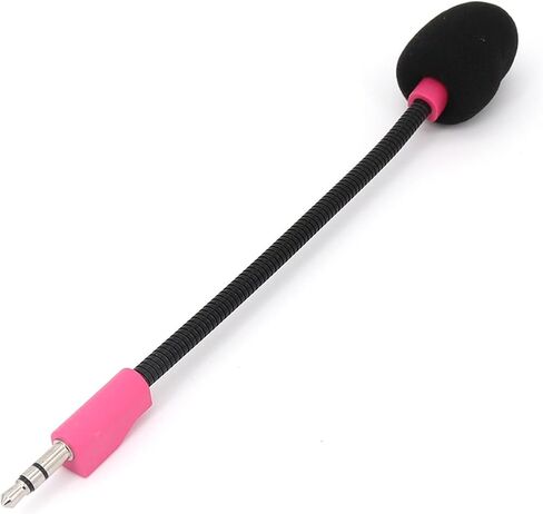 Replacement Game Mic Compatible with Logitech G PRO X2, G PRO X Wireless and G Pro Wired Gaming Headsets, Detachable Noise Cancelling, Cleanr Sound, Game Microphone with 2Pcs Foam Cover (Pink) in Kuwait