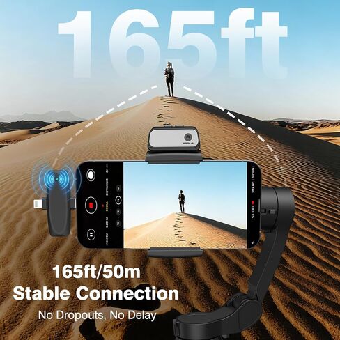 ميكروفون لاسلكي لهاتف iPhone 16 15 14 13 Android، ميكروفون صغير مزدوج مع خاصية إلغاء الضوضاء AI، ومستقبل USB-C وLightning، وميكروفون بمشبك التوصيل لـ YouTube Vlog TikTok، هدية تقنية مثالية للمبدعين in Kuwait