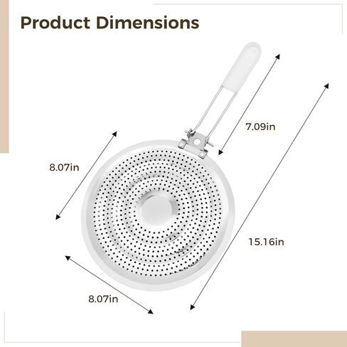 Heat Diffuser Stainless Steel Plates, Two Pieces, for Electric Stove and Gas, Foldable, with Removable Handle, Stop Food from Burning, Good for Small Pots in Kuwait