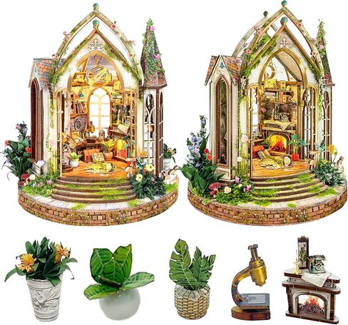 Book Nook Kit للبالغين ، BookNook DIY Miniature House Kit ، Mini House Bookshelf Decord 3D Wooden Puzzle ، HIMATION HOME FOR in Kuwait