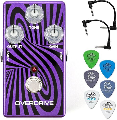 دواسة MXR WA44ZS Wylde Audio Zakk Sabbath Overdrive - إصدار محدود باللون الأرجواني - حزمة مع 2 كابل توصيل و6 قطع من Dunlop in Kuwait