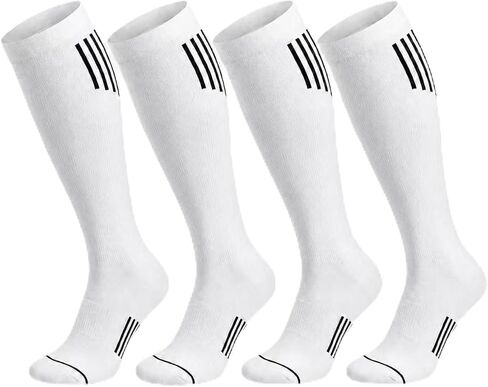 4 Pairs Compression Socks for Women and Men 15-20 mmHg - Athletic Running Socks for Sports, Flight, Travel in Kuwait