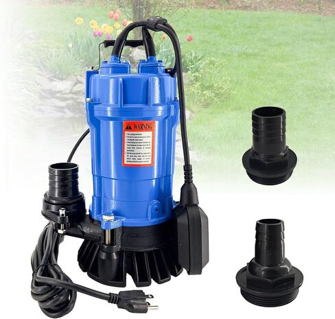 HS2.4S HSZ2.4S 1/2 HP Submersible Trash Pump 115V Auto Float Switch Electrical Submersible Wastewater Pump for Tsurumi Pump HSZ2.4S-62 53GPM 3180GPH 60Hz, 2 inch Straight Male NPT in Kuwait