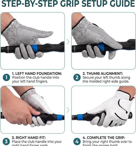 Golf Training Aid Kit - 3 in 1 Golf Swing Trainer, Grip Trainer & Impact Tape Set, Swing Corrector for Posture & Hand Placement, Golf Practice Equipment for Swing Path & Mechanics, Gift for Men Women in Kuwait