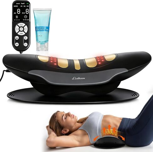 Electric Lumbar Traction Device for Lower Back Pain Relief, Multifunctional Lumbar Stretcher with Dynamic Traction, Red Light Therapy, 8-Level Electrotherapy, 3-Level Thermal Therapy, Vibration in Kuwait
