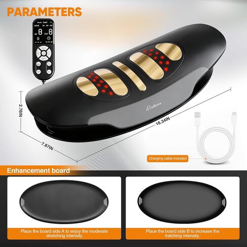 Electric Lumbar Traction Device for Lower Back Pain Relief, Multifunctional Lumbar Stretcher with Dynamic Traction, Red Light Therapy, 8-Level Electrotherapy, 3-Level Thermal Therapy, Vibration in Kuwait