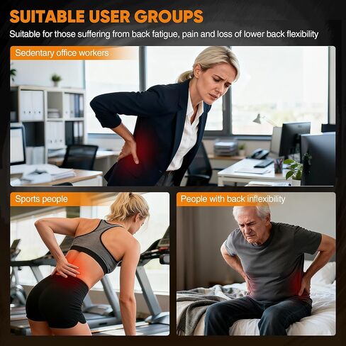 Electric Lumbar Traction Device for Lower Back Pain Relief, Multifunctional Lumbar Stretcher with Dynamic Traction, Red Light Therapy, 8-Level Electrotherapy, 3-Level Thermal Therapy, Vibration in Kuwait