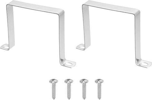 uxcell 2pcs 4 "x 4" 100x100mm مربع الأنابيب المشبك، 304 الفولاذ المقاوم للصدأ على شكل حرف U موصل القوس الثقيلة أنبوب حزام مشبك مع مسامير التنصت الذاتي لتركيب الأنبوب in Kuwait