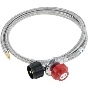 5FT 0-10 PSI منظم البروبان عالي الضغط مع خرطوم 1/8 بوصة موصل ذكر للموقد وحفرة النار وأجهزة الطبخ الخارجية in Kuwait