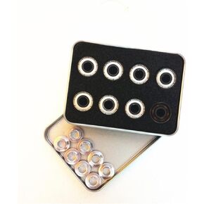 Bearings 16PCS ABEC-7 ABEC9 High Speed White Ceramic Inline Skating Bearing ILQ-9 ILQ-11 608 for Track(BSB White Ceramic) in Kuwait