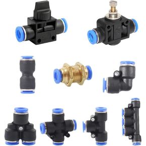Pneumatic Fittings Quick Connector Hose Tube Connectors Plastic PE/PU/PY/PM/PV/PP HOSE 10mm 12mm 10Pcs(PV (10PCS A LOT),Use 10mm hose) in Kuwait