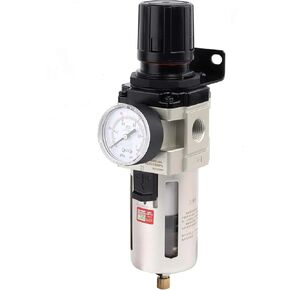 1/2"NPT/G Compressed Air Filter Regulator Piggyback Combo Semi-auto Drain 5 Filter Gauge & Bracket AW4000-N04A | AW2000-N02 in Kuwait
