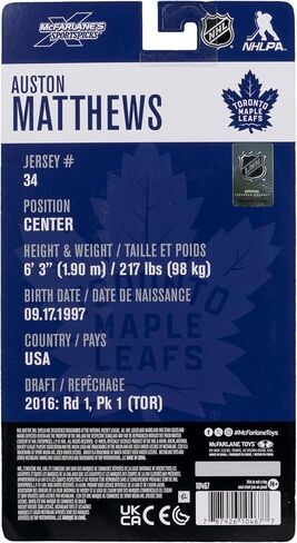 McFarlane Toys- NHL Auston Matthews (Toronto Maple Leafs) 6in Action Figure McFarlane's SportsPicks in Kuwait