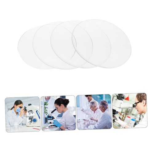 10pcs Laboratory Watch Glass Chemical Experiment Dish for School Use Transparent Glass for Evaporation Beaker Cover Sturdy Design for Reliable Experiments in Kuwait