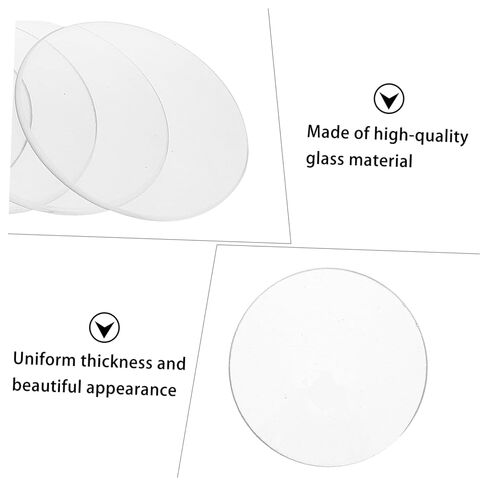 10pcs Laboratory Watch Glass Chemical Experiment Dish for School Use Transparent Glass for Evaporation Beaker Cover Sturdy Design for Reliable Experiments in Kuwait
