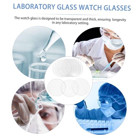 DECHOUS 10-Piece Laboratory Watch Glass Set 45mm Thickened Covers for Chemical Experiments Smooth Edges for Teaching and Glass Beakers in Kuwait
