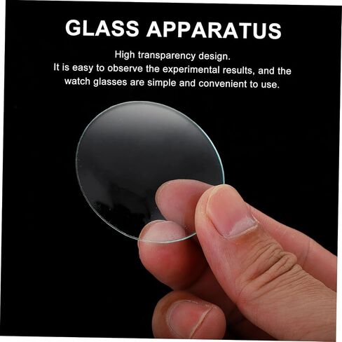10pcs Laboratory Watch Glass Chemical Experiment Dish for School Use Transparent Glass for Evaporation Beaker Cover Sturdy Design for Reliable Experiments in Kuwait