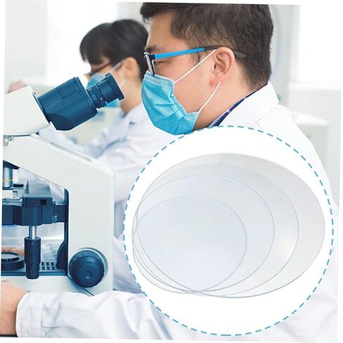 Luxshiny 8pcs Laboratory Watch Glass Evaporating Dish Beaker Cover Sturdy Round Shape Safe for School in Kuwait