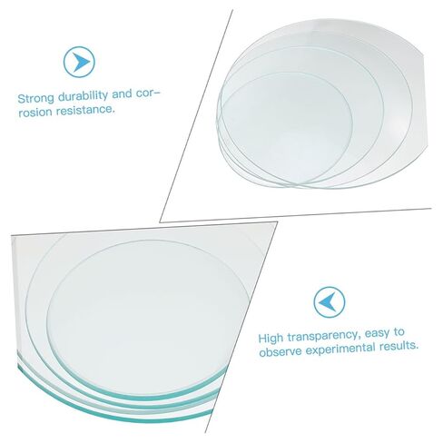 Luxshiny 8pcs Laboratory Watch Glass Evaporating Dish Beaker Cover Sturdy Round Shape Safe for School in Kuwait