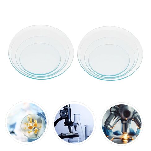 Luxshiny 8pcs Laboratory Watch Glass Evaporating Dish Beaker Cover Sturdy Round Shape Safe for School in Kuwait