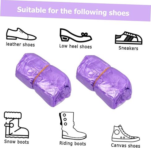 Homoyoyo 200pcs Disposable Indoor Shoe Covers Non- Booties Thickened Pe Plastic and Breathable for Home Use in Kuwait