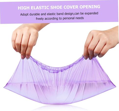 Homoyoyo 200pcs Disposable Indoor Shoe Covers Non- Booties Thickened Pe Plastic and Breathable for Home Use in Kuwait