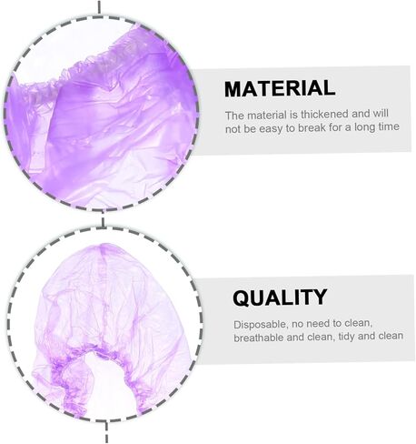 Homoyoyo 200pcs Disposable Indoor Shoe Covers Non- Booties Thickened Pe Plastic and Breathable for Home Use in Kuwait