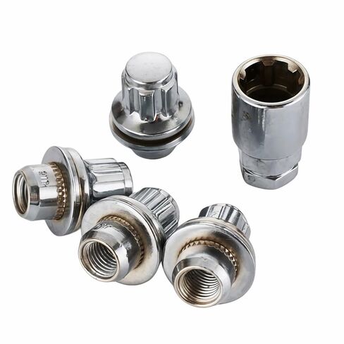 5PCS M12x1.5 Wheel Lock Nuts, 37mm Height, Flat Mag Seat, Fit Toyota Camry 1983-2024, Corolla 2003-2024, RAV4 1994-2024, Sienna 1998-2024, Matrix 2003-2014,Avalon,Venza,Prius,Highlander 2004-2024 in Kuwait