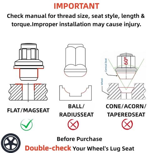 5PCS M12x1.5 Wheel Lock Nuts, 37mm Height, Flat Mag Seat, Fit Toyota Camry 1983-2024, Corolla 2003-2024, RAV4 1994-2024, Sienna 1998-2024, Matrix 2003-2014,Avalon,Venza,Prius,Highlander 2004-2024 in Kuwait